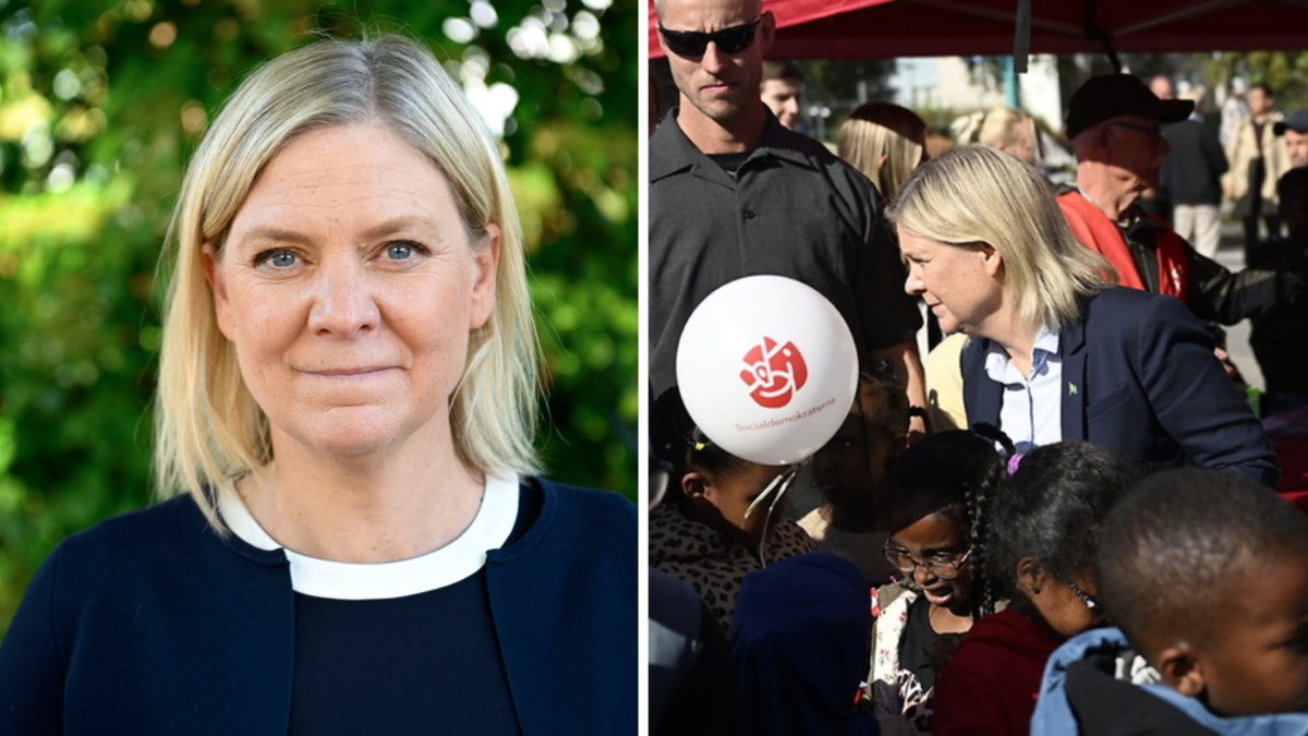 Statsminister Magdalena Andersson (S) besöker Tjärna ängar i Borlänge på måndagen.